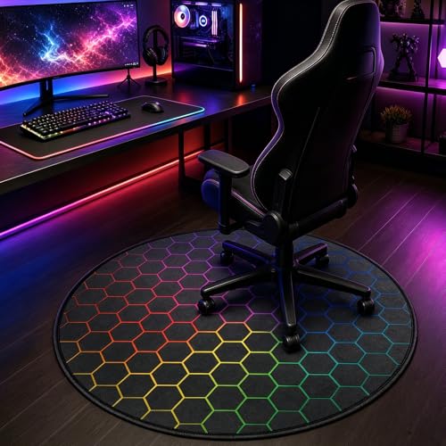 keepcute Gaming Chair Mat 47inch for Hardwood Floor Anti-Slip Office Chair Mat for Carpet Desk Chair Mat Computer Chair Mat Floor Protector for Office Gaming Room 4 ft