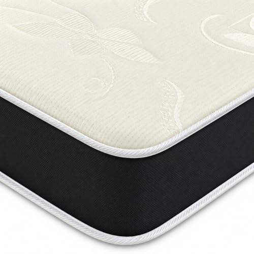 eXtreme comfort ltd Mars Essentials Single Mattress - Entry Level, Foam Layer, Bonnel Spring, Soft Comfort Firmness, Vacuum Packed, Black, 3ft x 6ft3 (90 x 190 x 17cm)