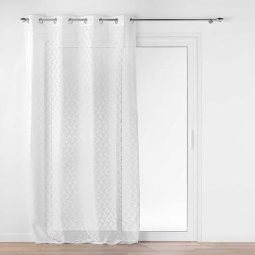 Douceur d'Intérieur, Fanny Net Curtain with Eyelets 140 x 240 cm Mesh