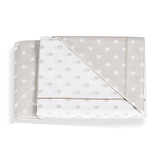 Italbaby 3 Piece Dotted Cot Sheet Set, Dove Grey, Multi-Color, One Size