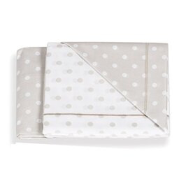 Italbaby 3 Piece Dotted Cot Sheet Set, Dove Grey, Multi-Color, One Size