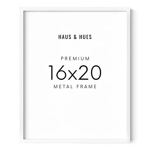 HAUS AND HUES 16x20 White Frame - 16x20 Picture Frame with White Aluminum Finish