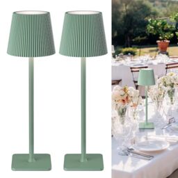 LuminexDesigns Cordless Rechargeable LED Table Lamp Green Vela TL02
