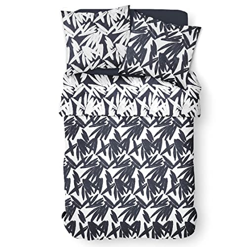 Lefebvre Textile Today Double Bed Linen Set 240 x 260 cm Cotton Printed Sunshine Graphic Black