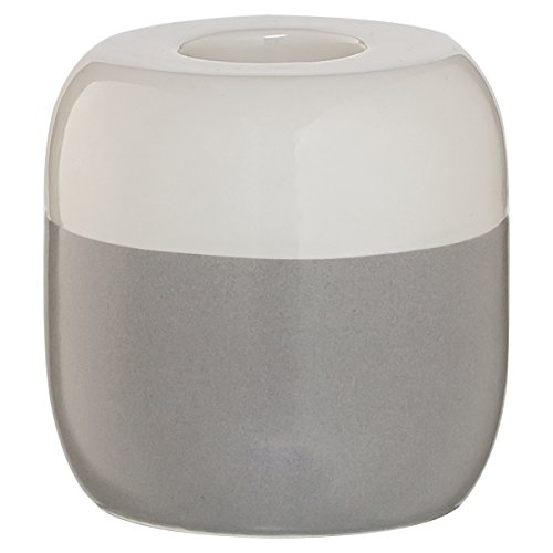 Sealskin Sphere Candle Holder, Porcelain, Light Grey, 6.8 x 6.8 x 6.8 cm