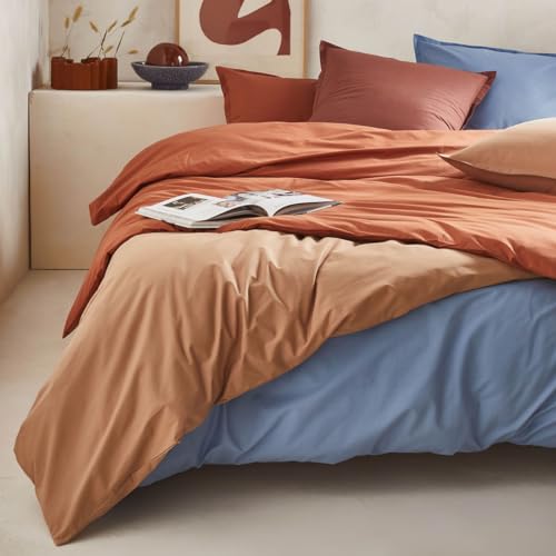 Essix Plain Cotton Percale Duvet Cover 200 x 200 cm Royal Line