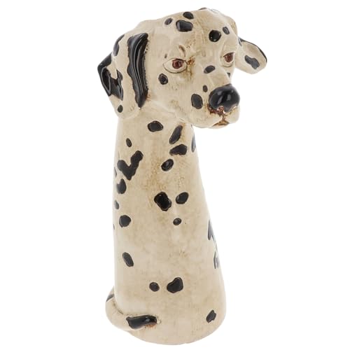 Shudehill Giftware Village Pottery Top Dog Hand Finished Vase - Yorkshire Terrier, Springer Spaniel, Jack Russell, Frenchie, Dalmatian, Dachshund, Chihuahua Cute Dog Designs (Dalmatian)