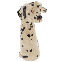 Shudehill Giftware Village Pottery Top Dog Hand Finished Vase - Yorkshire Terrier, Springer Spaniel, Jack Russell, Frenchie, Dalmatian, Dachshund, Chihuahua Cute Dog Designs (Dalmatian)