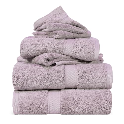 Home City, 100% Cotton, Towel Set, Purple - Towel