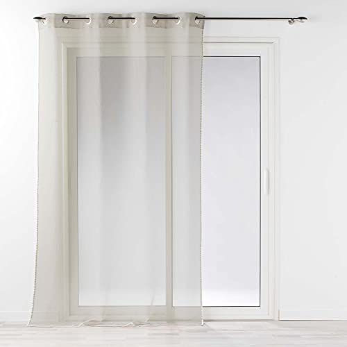 Douceur d'Intérieur Louise Beige Eyelet Curtain 140 x 240 cm