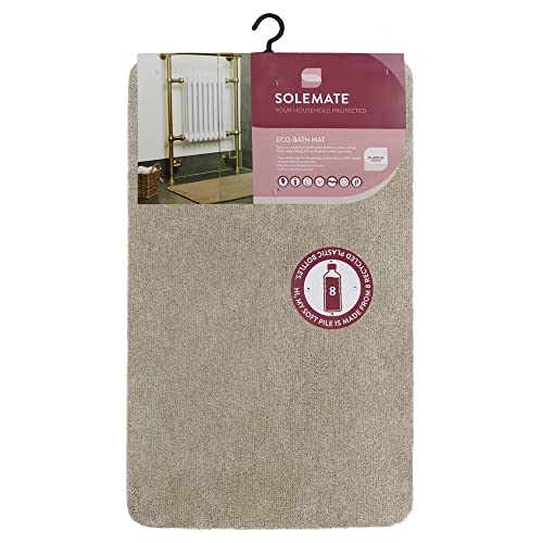 JVL SOLEMATE Eco-Bath Mat, 50x80cm, Stone, (49-01-373)