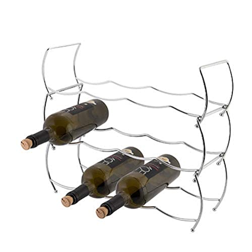axentia Silver Wine Rack 43 x 42 x 15 cm