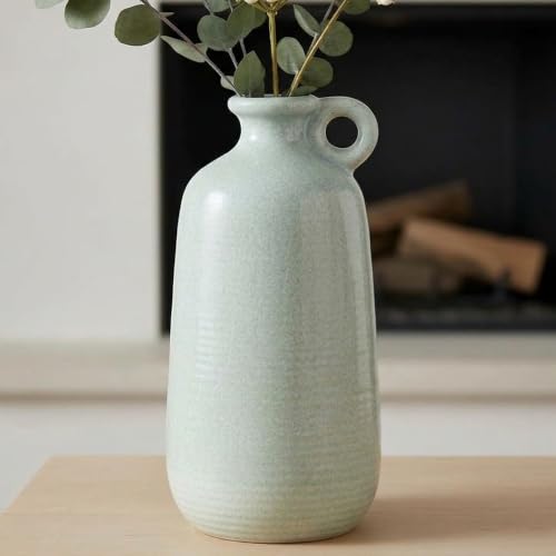 10 inch Ceramic Light Blue Vase