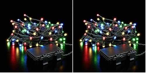 Status Graz String Lights - 200 LED Multi Colour Light Chain with 6 Hour Timer - 16.3 Meter Cable Length (0.4m to First Light) - Indoor & Outdoor Party Lights Battery Operated - GRAZ200BTMC6