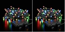 Status Graz String Lights - 200 LED Multi Colour Light Chain with 6 Hour Timer - 16.3 Meter Cable Length (0.4m to First Light) - Indoor & Outdoor Party Lights Battery Operated - GRAZ200BTMC6