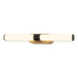 BRILONER - LED Bathroom Mirror Lamp IP44 Splash-Proof, Wall Mounting, Warm White Light, Makeup Mirror LED Lights, Bath Mirror Light, Wall Light Bathroom, 40X6.5X4.5 cm, Black Woodgrain