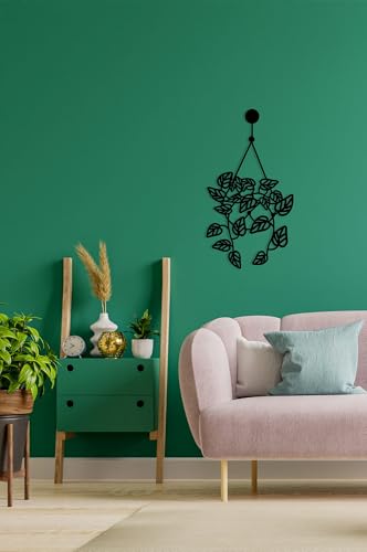 Stylish Black Decorative Metal Wall Accessory, 20 x 40 cm, 100% Metal, 2 mm Thickness, Perfect for Modern Home Decor & Unique Wall Art