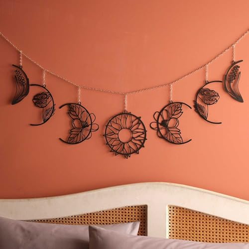 Stylish Black Decorative Metal Wall Accessory, 27 x 136 cm, 100% Steel, 1 mm Thickness, Lightweight (0.4 kg), Perfect for Modern Home Decor
