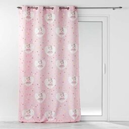 Douceur d'Intérieur, Eyelet Curtain 140 x 260 cm Polyester Printed Metallic Small Stars
