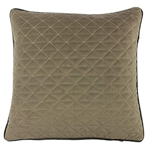 "Riva Home Quartz Feather Filled Cushion, Polyester, Taupe/Charcoal Grey, 45 x 45cm (18"" x 18"")"