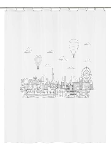 Kleine Wolke Wonderland Shower Curtain 180 x 200 cm PEVA Black White