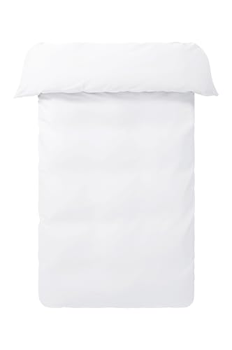 Jotex Zack Satin Duvet Cover Exclusive Satin Made from Organic Cotton GOTS Certified Duvet Cover - White 140 x 200 cm