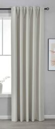 Gardinenbox Boston Dark 2023600 Premium Blackout Curtain H x W 245 x 140 cm Cream 100% Blackout with Multiband Suspension