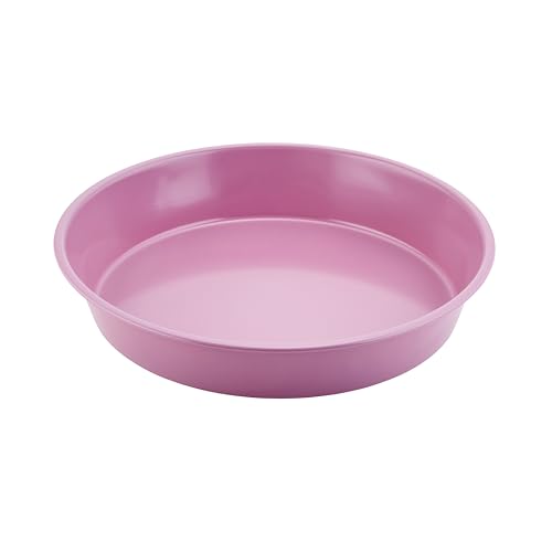 Wiltshire Colour Rush 23cm Cake Tin, Chateau Rose, PFOA PTFE Free - Robust Cake Pan, Non-Stick Coating, Round Coated Baking Pie Tin, Sheet Steel Bakeware, 25.5x5cm, Internal Cake Size 23x4cm