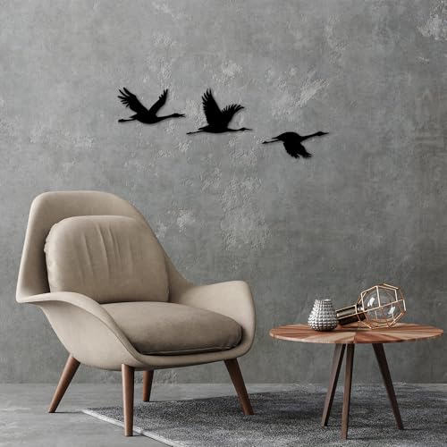 Stylish Black Decorative Metal Wall Accessory Set (3 Pieces) - 100% Metal, 1 mm Thickness - Sizes: 14 x 26 cm, 18 x 26 cm, 11 x 26 cm - Perfect for Home Decor