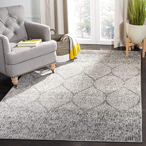 Safavieh Contemporary Rug for Living Room, Dining Room, Bedroom - Madison Collection, Short Pile, in Grey and Ivory, 200 x 300 cm