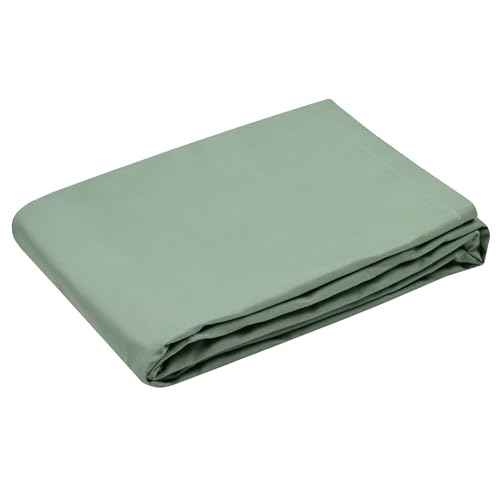 STOF - Flat Sheet - Size 240 x 300 cm - Cotton Percale Quality - 100% Oeko-Tex Certified Cotton - Colour Green - Elysee Model - Bed Linen for Home - Soft and Comfortable