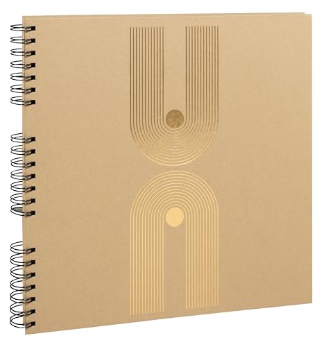 Exacompta - Ref 16849E - 1 x Graphik spiral photo album - 360 photos - 60 black pages - format 32 x 32 cm - cardboard cover covered with black kraft paper