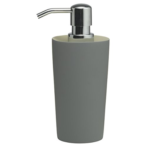 Sealskin Two Tone Soap Dispenser, Polyresin, Grey, 9.2 x 17.4 x 7.3 cm