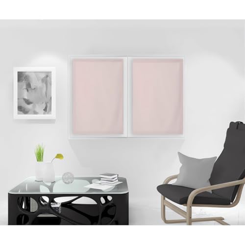 Soleil d'Ocre 043551 Dolly Pair of Half Curtains Polyester Pink 90 x 60 cm
