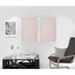 Soleil d'Ocre 043551 Dolly Pair of Half Curtains Polyester Pink 90 x 60 cm