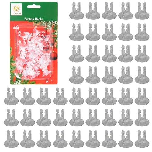 100Pcs Window Suction Hooks Clips Window Suckers ??? 23mm Mini Suction Cups with Slot for Christmas Lights, Hanging Holiday Decorations, Rope String Lights