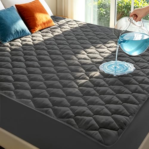 Ruili Twin XL Mattress Pad Waterproof Washable Fitted Up to 18 Inch - Breathable Mattress Protector Deep Pocket Dirt-Proof TPU for Dorm Hotel Home Hospital, Back to School Bed Cover Noiseless