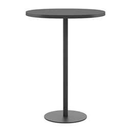 Office Hippo Circular Bar Table, Sturdy & Robust High Office Table, Stylish Work Table For Home Office, Ideal For Reception Area & Breakout Room, High Table Desk, 5 Year Guarantee - Black / Black