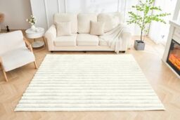 GC GAVENO CAVAILIA Faux Fur Fleece Area Rugs For Living Room Bedroom, Dining Room, Office - Indoor Outdoor Washable Rug Non Slip Floor Mat - Thick Pile Carpet Runner Fluffy Shaggy Rug, 120x170 Cm