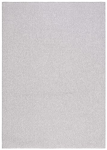 Safavieh Plain Rug for Living Room, Dining Room, Bedroom - River Collection Short Pile, Grey, 91 x 152 cm