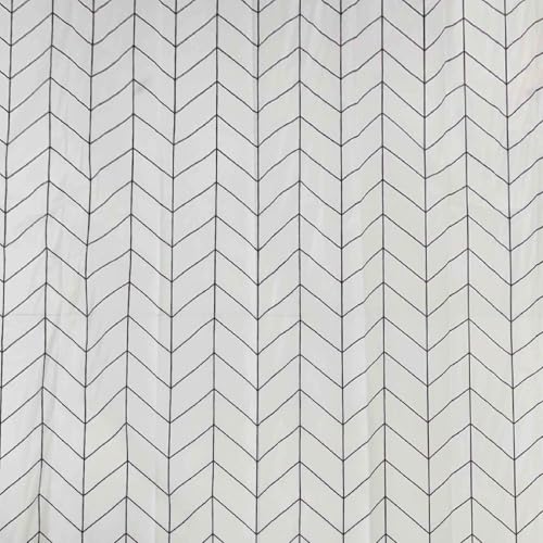 Gedy Curtain 120x200cm Spiga White-Black