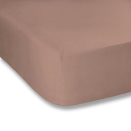 Plain Dyed Rose Tan Fitted Sheet 160x200 100% Cotton Percale