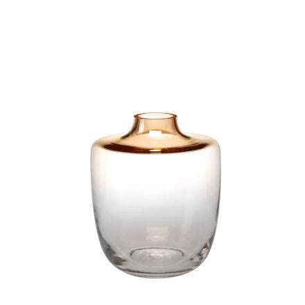 Goebel Accessories Shiny Sand 23-122-71-1 Glass Vase 14.5 x 14.5 x 18.5 cm