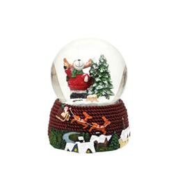 Dekohelden24 Snow globe with musical mechanism, motif, dimensions (H x W x D): approx. 14.5 x 11.5 cm/diameter 10 cm.