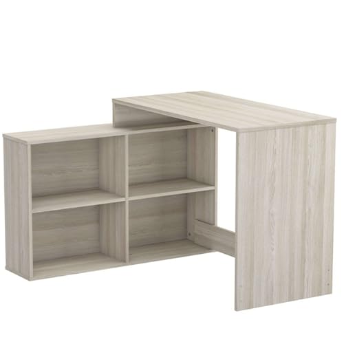 Demeyere 254462 Corner Desk, Wood, Shannon Oak
