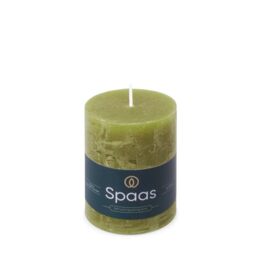 Spaas Rustic Pillar Candle 70/95 mm 35h, Olive Green