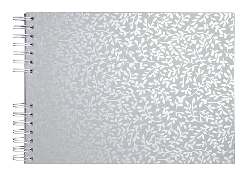 Exacompta - Ref 16063E - 1 Authentik Spiral Bound Photo Album - 150 Photos - 50 White Pages - Format 32 x 22 cm - Cover Covered with Sage Green Coated Paper
