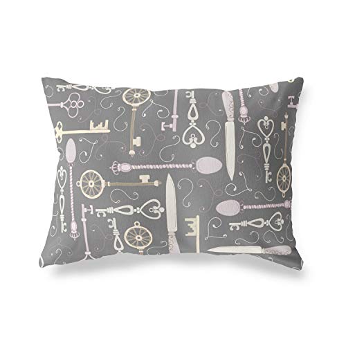 BonaMaison Decorative Cushion Cover, Random Pattern Throw Pillow Covers, Home Decorative Pillowcases for Livingroom, Sofa, Bedroom, Size: 45X60 Cm - Designed and Manufactured in Turkey