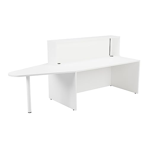 Office Hippo Reception Desk Unit With Extension, Table, Office, White, 240 x 89 x 116.5
