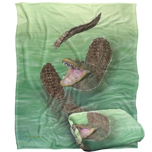 Jq Licensing - Royce Mcclure Swamp Alligators Silky Touch Super Soft Throw Blanket 152 X 127 Cm